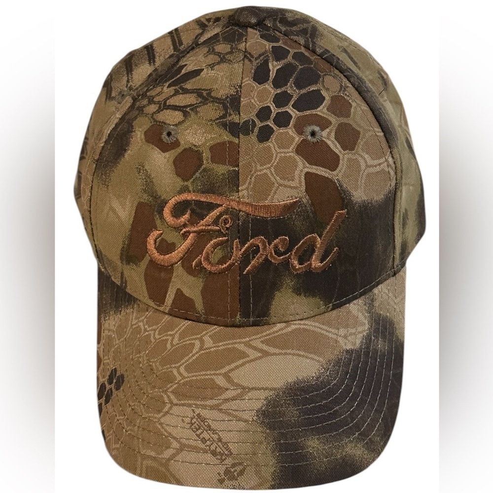 Ford Port Authority Camo Baseball Cap with front embroidered script.NWOT.
